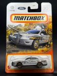 Miniatura Matchbox Edição Especial 70 Anos Ford Police Interceptor. Escala 1/64, lacrado. Carrinho de coleção diecast, item no estado conforme fotos.