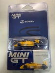 Miniatura Mini GT Ayrton Senna 1987 Lotus 99T Primeira Vitoria em Monaco. Escala 1/64, pneus de borracha, lacrado, carrinho de coleção diecast, item no estado conforme fotos.