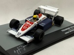 Miniatura F1 Toleman TG 184 Ayrton Senna, Lendas F1. Escala 1/43. Pneus de borracha, Base e acrilico originais, carrinho de coleção metal diecast, Item no estado conforme fotos, item com marcas do tempo.
