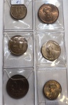 AV1090 - Lote com 3 Moedas Brasil - 10 - 20 e 50 Centavos - Niquel ROSA - 1942 - Flor de Cunho - Raras neste Estado de Conservação