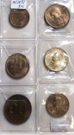 AV1091 - Lote com 3 Moedas Brasil - 10 - 20 e 50 Centavos - Niquel ROSA - 1943 - Flor de Cunho  - Raras neste Estado de Conservação