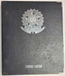 AV1601 - Album de Moedas Brasileiras - Republica - Capa Dura com protetor - 1889 a 1939 - Volume 1 - Com 74 Moedas - 22*26*3