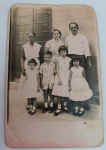 Foto Época P&B (2-2-1958) Retrato de Grupo Familiar  Monte Serrat, Santos - SP