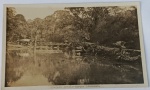Foto Postal Antigo (c. 1940) Lago e Ponte do Parque Simonsen  Campos do Jordão - SP
