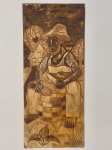 QUADRO - Lindo entralhe de abacaxi. Med. 70x30 cm.