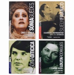COLEÇÃO APLauso  Série Perfil. Conjunto com 4 biografias de importantes atrizes brasileiras: SÔNIA GUEDES  Chá das Cinco, por Adélia Nicolete; SUELY FRANCO  A Alegria de Representar, por Alfredo Sternheim; SÔNIA OITICICA  Uma Atriz Rodrigueana?, por Maria Thereza Vargas; e LOLITA RODRIGUES  De Carne e Osso, por Eliana Castro. Edições da Imprensa Oficial do Estado de São Paulo, em português, formato de bolso, ricamente ilustradas. Medem 18 x 12 cm cada