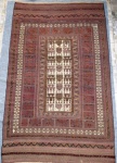 Antigo tapete Turco Sumak. Med. 285 x 175 cm