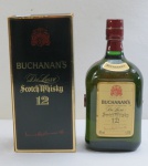 Whisky escocês "Buchanan's De Luxe". 12 anos. 1 litro. Na caixa. Lacrado.