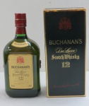 Whisky escocês "Buchanan's De Luxe". 12 anos. 1 litro. Na caixa. Lacrado.