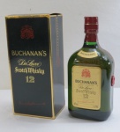 Whisky escocês "Buchanan's De Luxe". 12 anos. 1 litro. Na caixa. Lacrado.