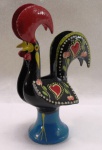 PORTUGAL- Antigo porta guardanapos representando Galo de Barcelos - Portugal confeccionado em metal. Med. 15 cm altura.