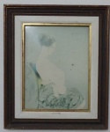 GUILHERME DA COSTA - "Maternidade", reprodução, assinado no canto superior direito, datado de 1984. Med.: 38x28 cm - Com moldura