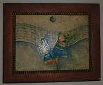 J.ROYBAL - Volei, óleo sobre tela. Med. 29 x 39,5 cm