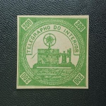 BRASIL T-4 1871 - TELEGRAFO - BELO EXEMPLAR DE SELO PARA TELEGRAFO, COM BELAS MARGENS , SEM DOBRAS OU DEFEITO- LUXO - RHM 270UFS