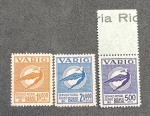 BRASIL  V-31, V-32, V-33 1933 - ICARO - NOVAS CORES, LOTE COM 3 VALORES NOVOS , SEM DOBRAS OU DEFEITOS - V-32 SEM GOMA - RHM  47UFS