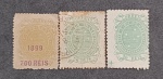BRASIL - SELOS CRUZEIROS 1890/94 - LOTE COM 3 VALORES , COM E SEM CARIMBO 