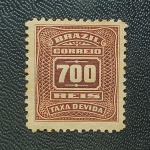 BRASIL - X36 1906 - TAXAS - 700 RÉIS , COM GOMA E MARCA DE CHARNEIRA RHM  90UFS