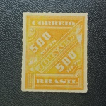 BRASIL - J-7 1889 - CIFRAS OBLIQUAS - BONITO SELO PARA JORNAIS SEM DOBRAS OU DEFEITOS  RHM 200 UFS