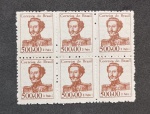 BRASIL - REG. #524 1965 - BLOCO COM SEIS VALORES S/ DEFEITOS E COM GOMA PLENA  - RHM 450UFS