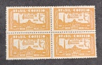 BRASIL - C-69 1934 - FEIRA INTERNANCIONAL DE AMOSTRAS - BLOCO COM 4 VALORES COM GOMA PLENA E SEM DEFEITOS - RHM 240UFS