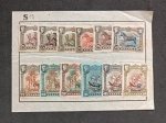NYASSA  - COLONIAS PORTUGUESAS 1921/30 - LOTE COM 12 VALORES COM GOMA - ANEXADOS A CARTELA COM CHARNEIRA - BELA SÉRIE 