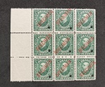 BRASIL - 147 SPECIMEN 1913 - ALEGORIAS REPUBLICANAS - BLOCO COM 9 VALORES NA CONDIÇÃO SPECIMEN , COM GOMA PLENA - NO HAWID
