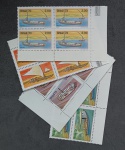 BRASIL - C-819/22 1973 - EMBARCAÇÕES TIPICAS BRASILEIRIAS - LOTE COM 4 QUADRAS , COM GOMA PLENA  - 50UFS
