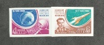 RUSSIA - YVERT 2452/53 -1961 - `ESPAÇO` - DOIS VALORES DO TEMA EXPLORAÇÃO ESPACIAL . SEM PICOTES , COM GOMA PLENA E SEM DEFEITOS - YVERT 6 EUROS 