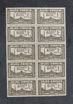 BRASIL  - C-66 1934 - FEIRA INTERNACIONAL DE AMOSTRAS - BLOCO COM 10 UNID. COM GOMA PLENA - LEVISSIMOS PONTOS DE ÓXIDO - 50UFS
