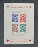 POLONIA - AJUDA HUMANITÁRIA  1945 - CRUZ VERMELHA, AJUDA AOS PROSIONEIROS - BLOCO EM BENEFICIO A CRUZ VERMELHA, SEM DOBRAS  - COM FILIGRANA
