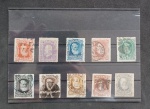 BRASIL - 37/46 1877/78 - D.PEDRO II - PERCE - LOTE COM A SÉRIE COMPLETA SEM DOBRAS - 10 VALORES  - 294UFS