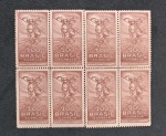 BRASIL  C92 - 1935 - 2 QUADRAS C/GOMA PLENA C/PEQ. PONTOS DE ÓXIDO - 72UFS