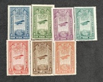 ETHIOPIA 1931/40 - AÉREOS - LOTE COM 7 VALROES , COM GOMA PLENA - LINDA SÉRIE