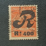 BRASIL - K-9- 1928 - SINDICATO CONDOR- SOBRECARGA CURSIVA - SELO USADO P/ TAXA DE REGISTRO - C/ CARIMBO - 160UFS