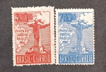 BRASIL - C-80/81 1934 - CARDEAL PACELLI - LOTE COM 2 UNID. DE 300 E 700 RÉIS - 3ª TIRAGEM NOVOS C/GOMA PLENA - 155 UFS