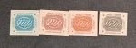 BRASIL C-70/73 1934 - EXPOSIÇÃO FILATÉLICA NACIONAL - LOTE COM SÉRIE COMPLETA 4 VALORES , C/GOMA PLENA - C-73 COM LEVE MARCA DE CHARNEIRA - 67UFS