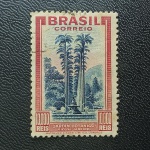 BRASIL - C124 - TURISMO 1937 - PROPAGANDA TURISTICA - JARDIM BOTÂNICO - SELO COM LEVE CARIMBO  - 140UFS