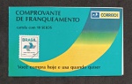 BRASIL CD-17 1991 - COMPROVANTE DE FRANQUEAMENTO - CADERNETA COM 10 VALORES - 100UFS