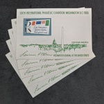 USA 1966- 6ª EXEBIÇÃO FILATÉLICA EM WASHINGTON D.C. - LOTE COM 5 BLOCOS  C/ GOMA 