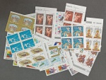 BRASIL - SATAS DIVERSAS - LOTE COM 25 QUADRAS , COM GOMA PLENA 