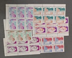 LIBERIA  1956 - HOMENAGEM A FEIRA DE NOVA YORK - LOTE COM 6 BLOCOS DE 6 SELOS CADA, COM GOMA PLENA.