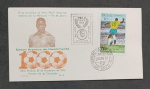 BRASIL 1969 - ENVELOPE FDC COMEMORATIVO AO MILÉSIMO GOL DE PELÉ - C/CARIMBO DE 1º DIA E COMEMORATIVO 