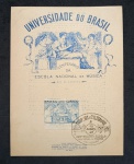 BRASIL - 1948 - FOLHINHA EM HOMENAGEM A ESCOLA NACIONAL DE MUSICA /RJ - COM CARIMBO DOS CORREIOS E TELEGRAFOS 