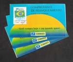 BRASIL- CD18 - 1991 COMPROVANTE DE FRANQUEAMENTO - LOTE COM 3 CADERNETAS, SEM DOBRAS - 240ufs