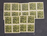 BRASIL A-53 -1944 - LOTE COM 5 QUADRAS COM GOMA PLENA - PRÓ JUVENTUDE - 460UFS