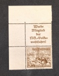 ALEMANHA  - 1937 -SELO EMITIDO PARA AJUDA DE INVERNO, COM TAB - NOVO S/GOMA