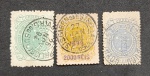 BRASIL - SELOS CRUZEIROS 1890/94 - LOTE COM 3 VALORES , COM BOITOS CARIMBOS 