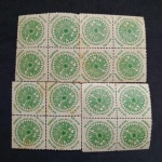 BRASIL C-115 1937 - LOTE COM 16 VALORES EM QUADRAS , COM GOMA PLENA  - 192 UFS