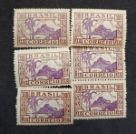 BRASIL C-97 - 1935 - DIA DA CRIANÇA  - LOTE COM 6 VALROES , COM GOMA PLENA - LEVE MARCA DE CHARNEIRA EM UM SELO