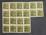 BRASIL A-53 1944 - LOTE C/5 BLOCOS DE 4 UNID., COM GOMA E LEVES PONTOS DE ÓXIDO EM ALGUNS SELOS - 460UFS